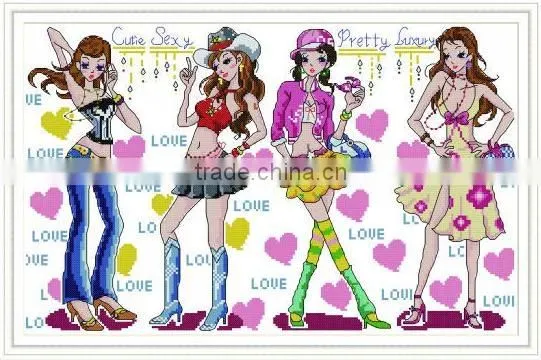 counted cross stitch kits,cartoon cross stitch embroidery