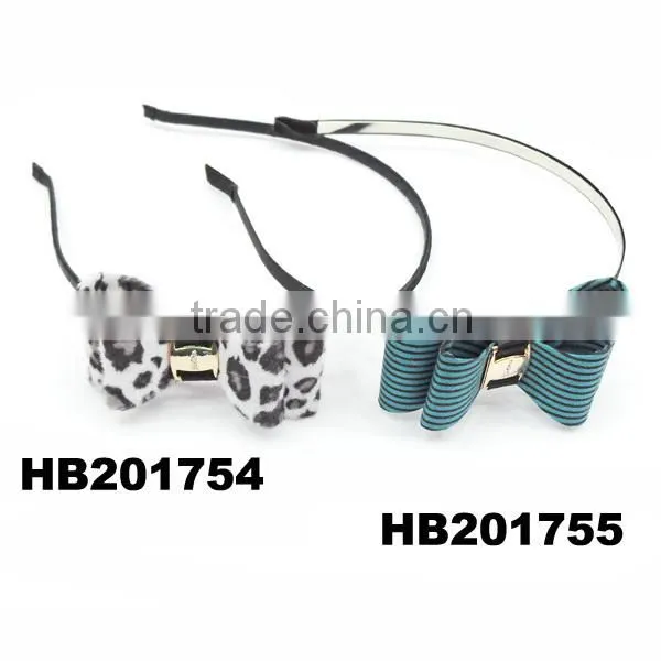 wholesale fancy wire metal hair band with bow