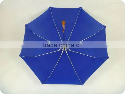 27" auto open and close aluminum blue big customized folding golf umbrella