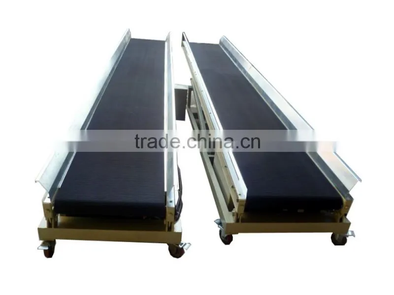 Incline belt conveyor