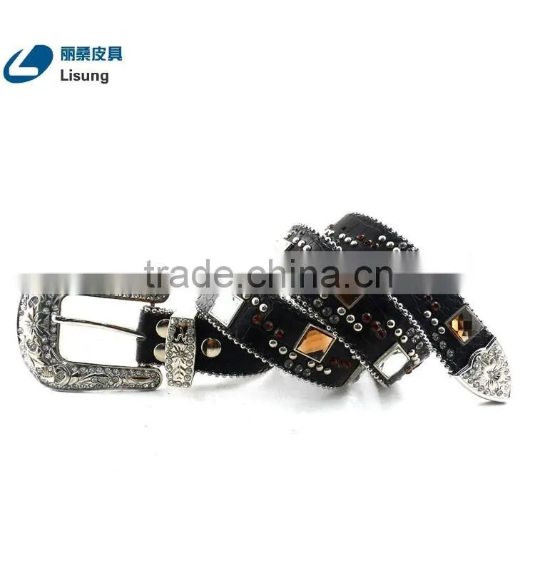 Bling Western Crystal Rhinestone Dress Concho Straps For Men