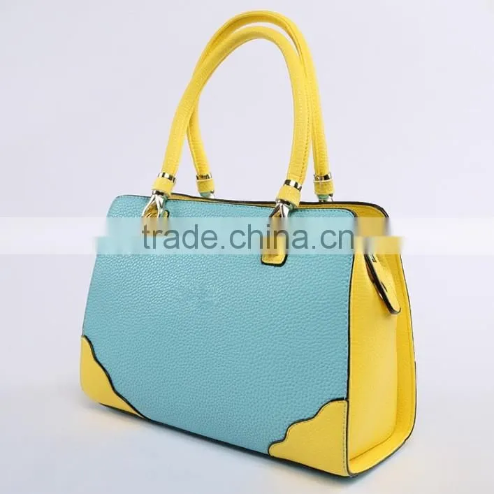 Best selling handbag fashion style leather women's handbag, portable leather tote bag