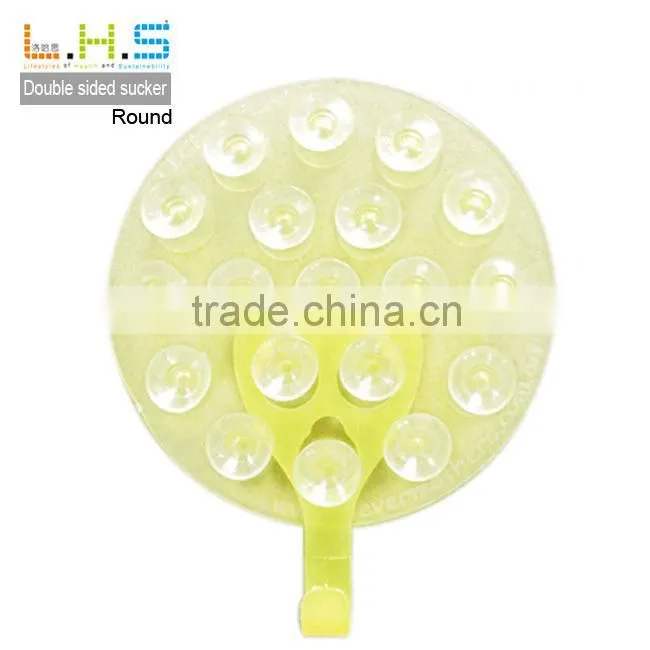 Multi Purpose PVC Round Magic Double Side Vacuum air sucker