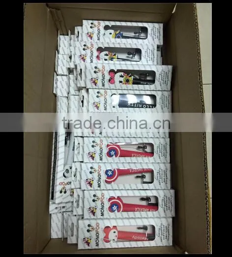 Hot Selling Cartoon Micky Hello Kitty Monopod For iPhone Samsung Android Mobile