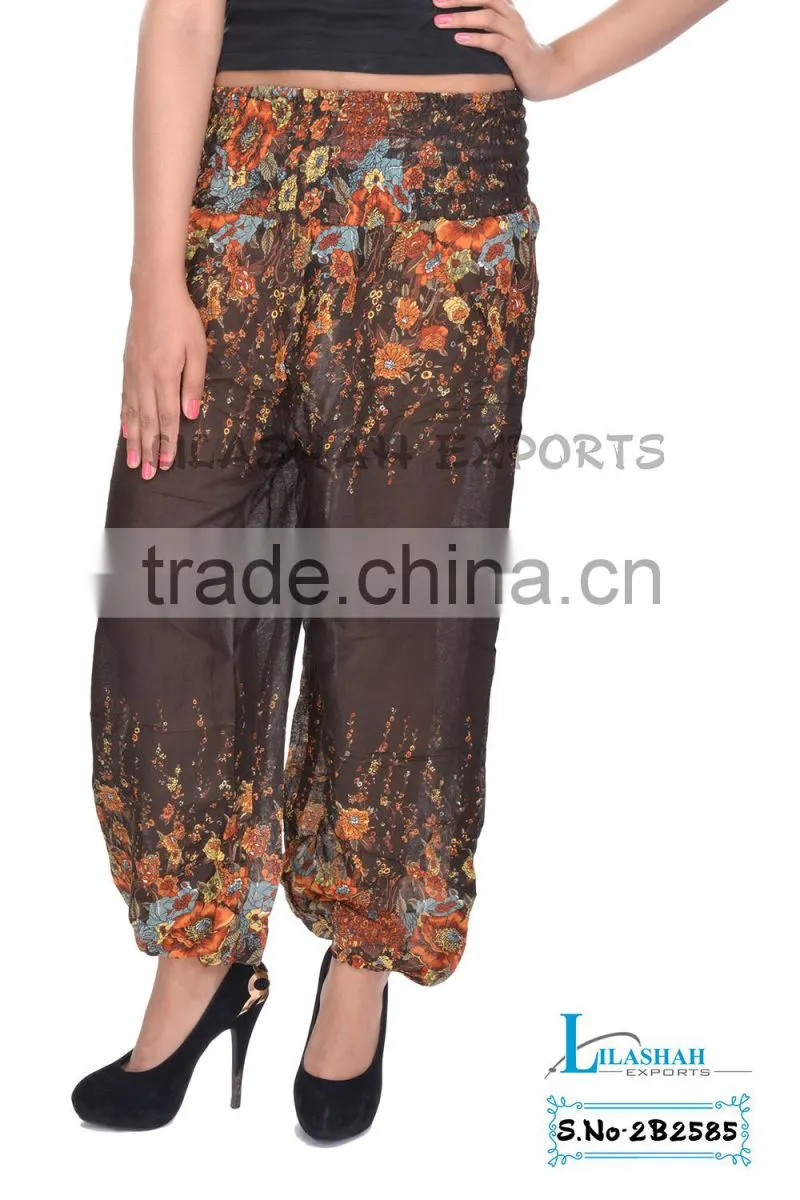 2B2585 Rayon Printed Harem pant Pantalon Trouser rayon print rayon printed harem pant