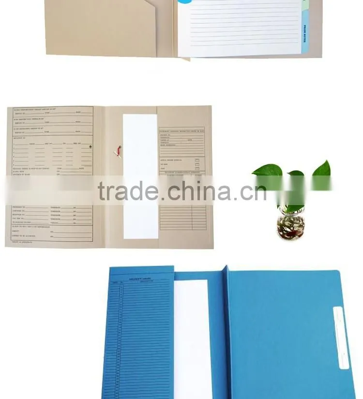 Custom design paper file folder with logo printing