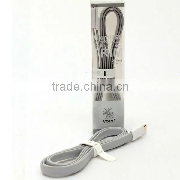 Colorful noodle flexible flat cable for all kinds of android smart phones