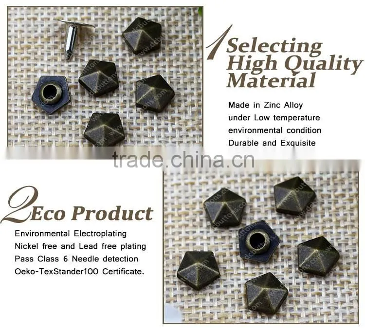 Hot Sale Star Shape Jeans Button Rivet and Studs Custom Leather Rivets for Bag
