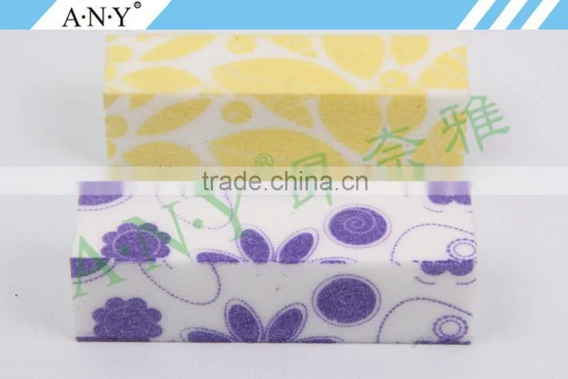OEM Welcome Cheap Emery Sand Nail Buffer File Flower Style