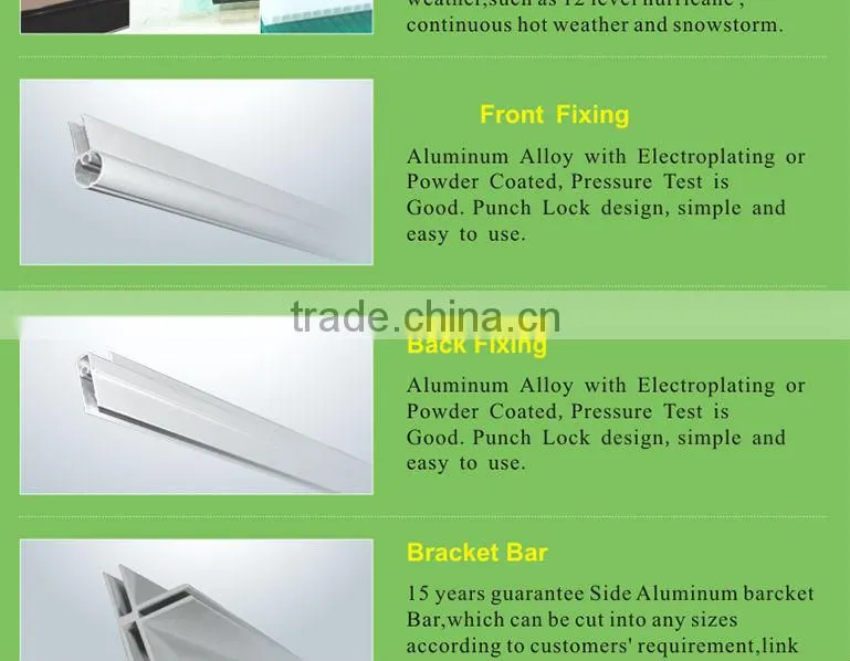 Wind resistant Aluminum Polycarboante Door Canopy Porch Shelter Outdoor Patio Cover Awning Rain Protector 120 x 70 cm