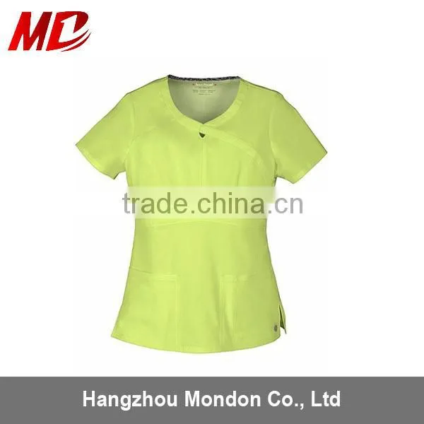 Women Solid Medical Scrub Top