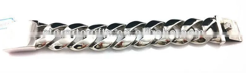 B188 fashion high super big size 316l stainless steel bracelets