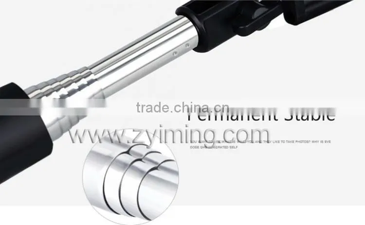 Zyiming wholesale mini selfie stick Z07-6V bluetooth monopod selfie stick