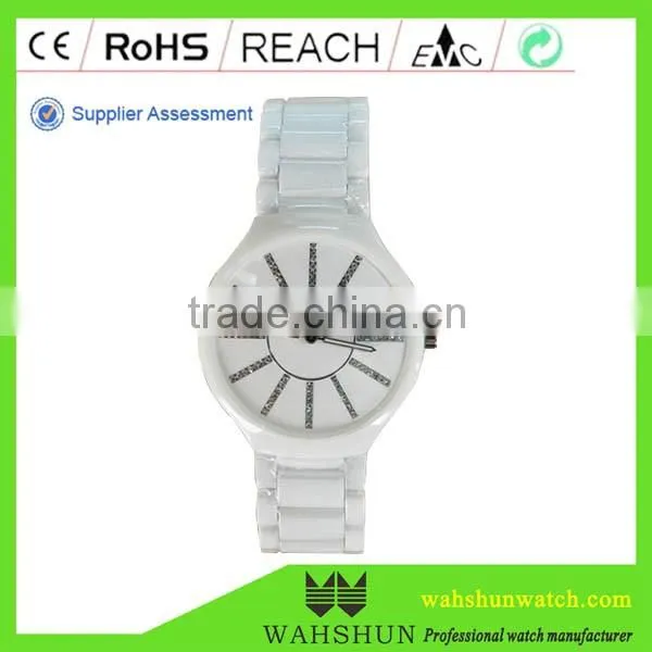 High quality 2016 hot sale luxury simple ceramic watch sapphire watches for men and ladies