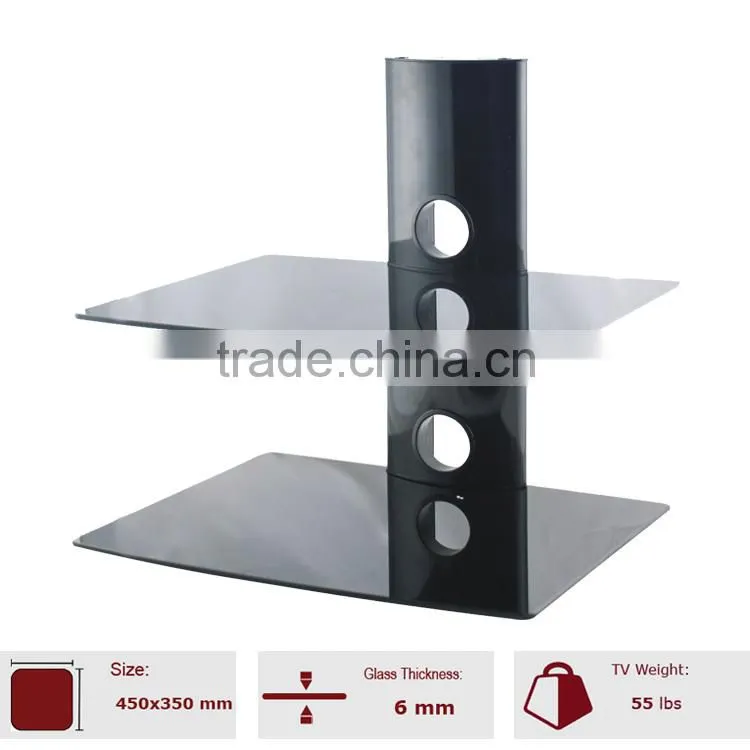 Glass Three Layer DVD Player Wall Mount