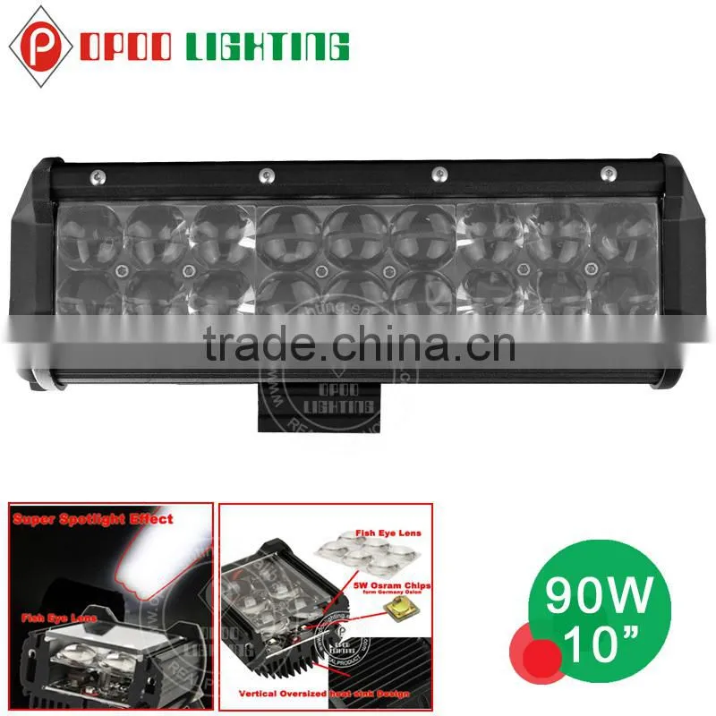 High power 5w led chips 90w 10 inch led light bar