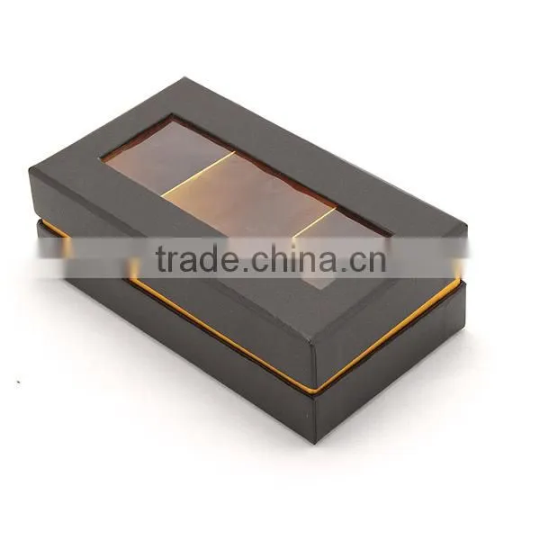 Brown PVC Window Macaroon Cardboard Paper Packaging Boxes