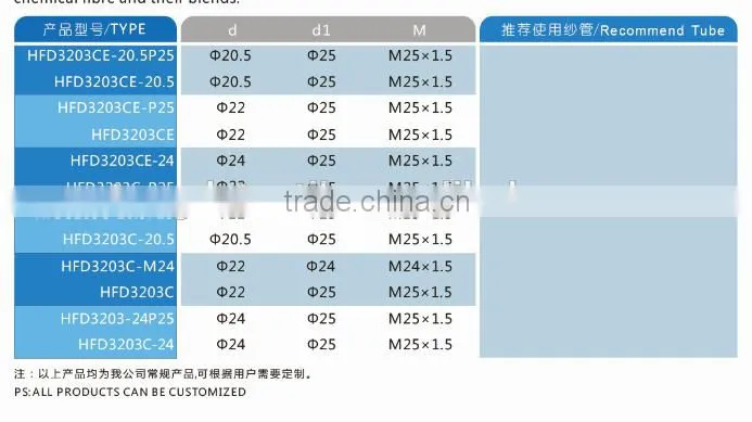 Textile machine parts/TFD-3200 series Aluminum tubed spindles