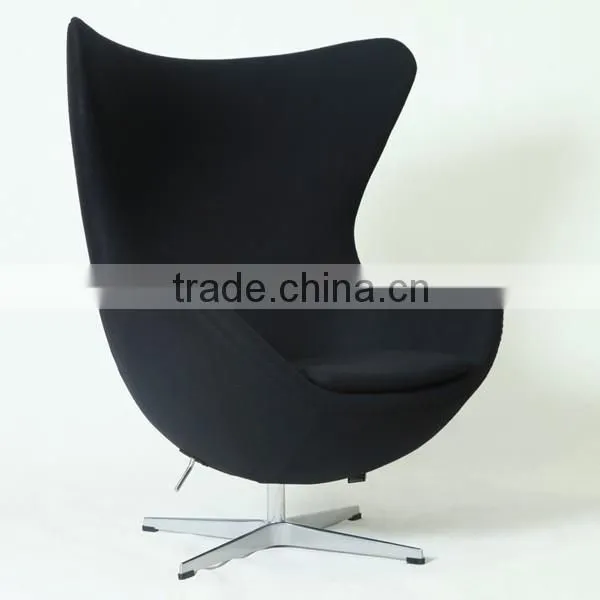 Arne Jacobsen furniture replica egg shaped fiberglass shell swivel lounge chair