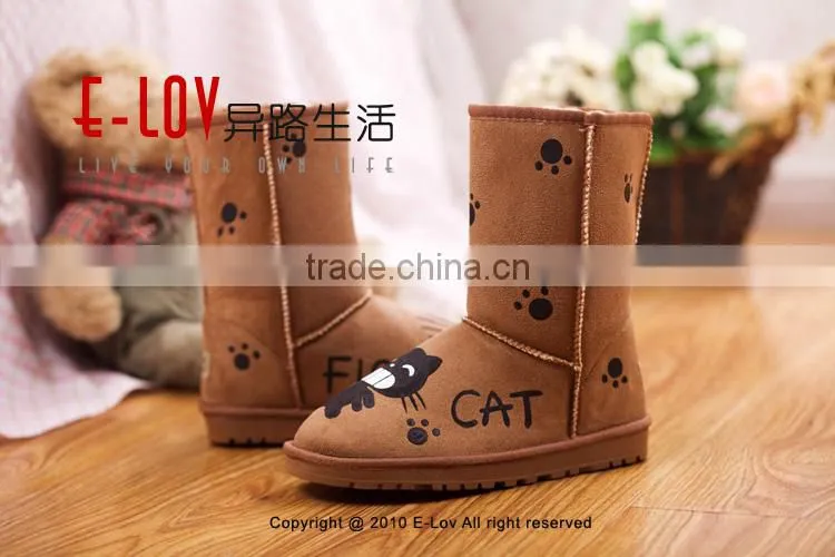 2015 hot sales high quality and cheap womens boots winter suede