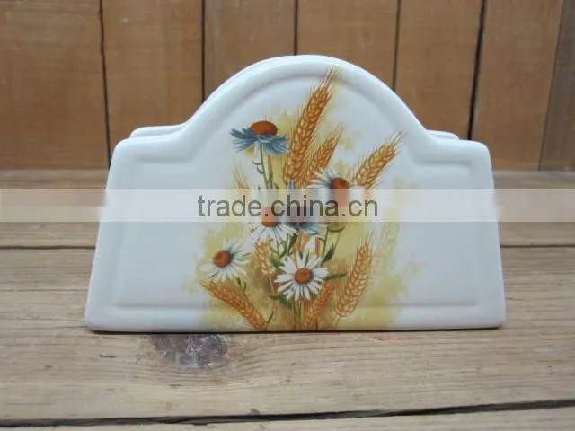 European unigue white ceramic canister sets with wooden stand
