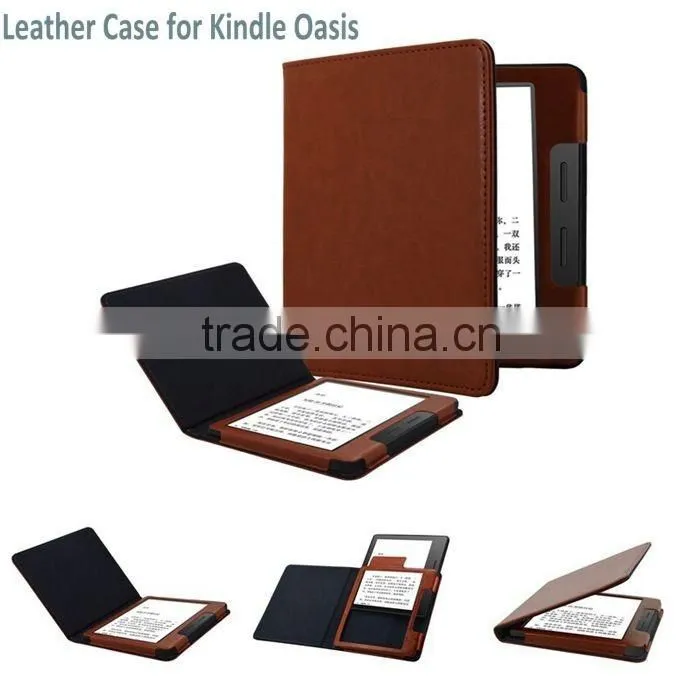 Newest Arrival Factory Direct Pricing Leather Case for Kindle Oasis,Many Colors are Available