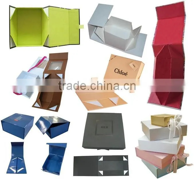 blue glossy paper packing fold box printing