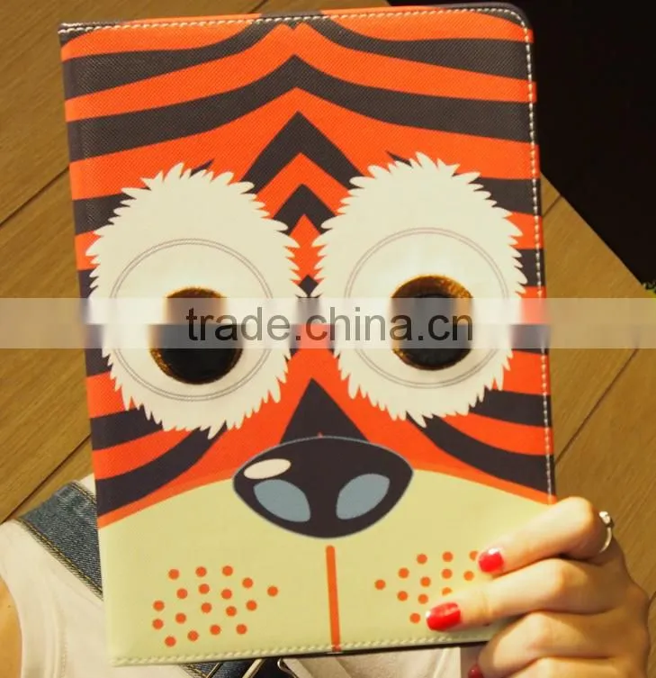 China Classical Embroidered Leather Case For ipad, Stand Leather Case for Ipad
