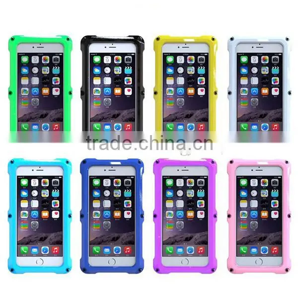 PEC TPU Silicone Mobile Waterproof Case for iPhone 6 6S With Screws