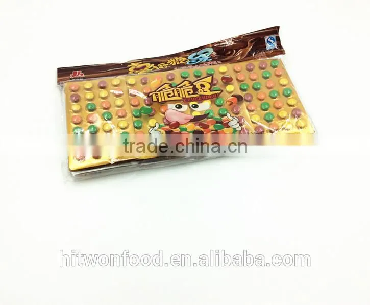 HItwon crisp chocolate beans pressed candy tablet candy