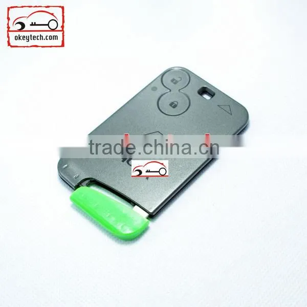OkeyTech Renault Laguna key card 2 button with blade key card renault card key for renault