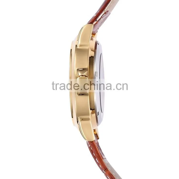 oem genuine leather men's teenage fashion skeleton automatic mechanical watch waterproof