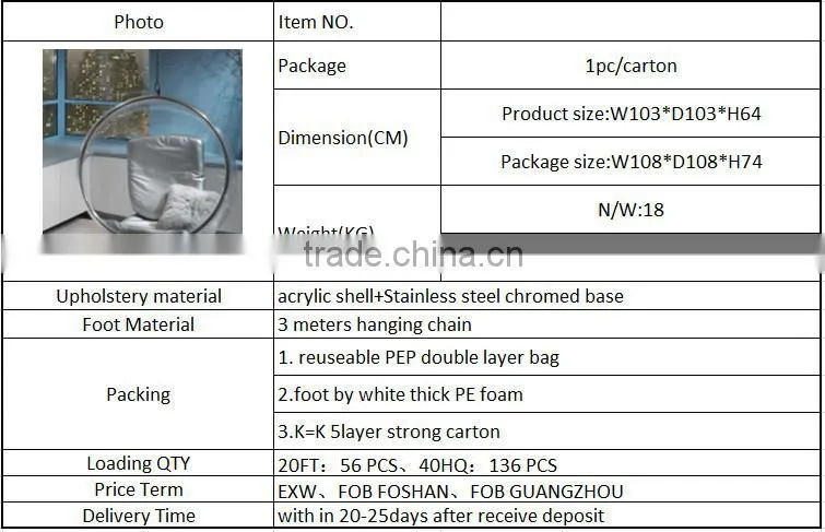 Eero Aarnio acrylic transparent hanging swing ball chair