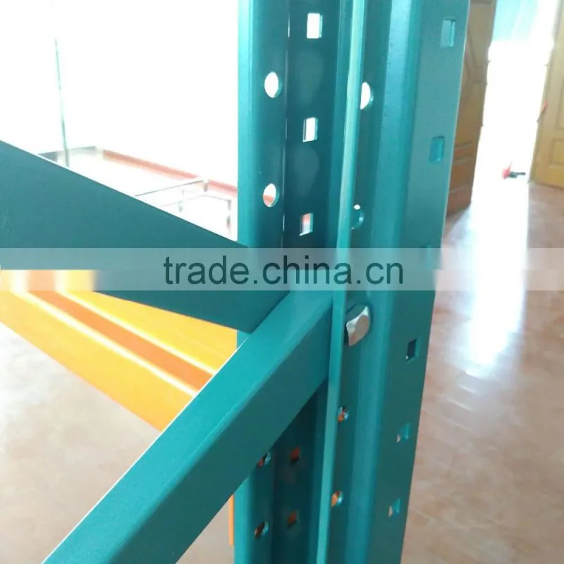 Heavy Duty Teardrop Warehouse Rack With Wire Mesh Deck