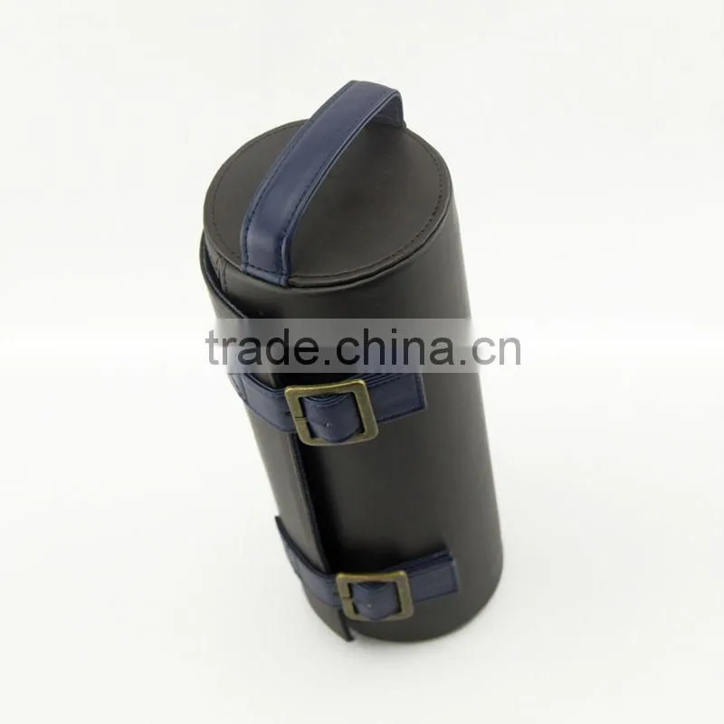 Chivas cylindrical leather wine bag carrier