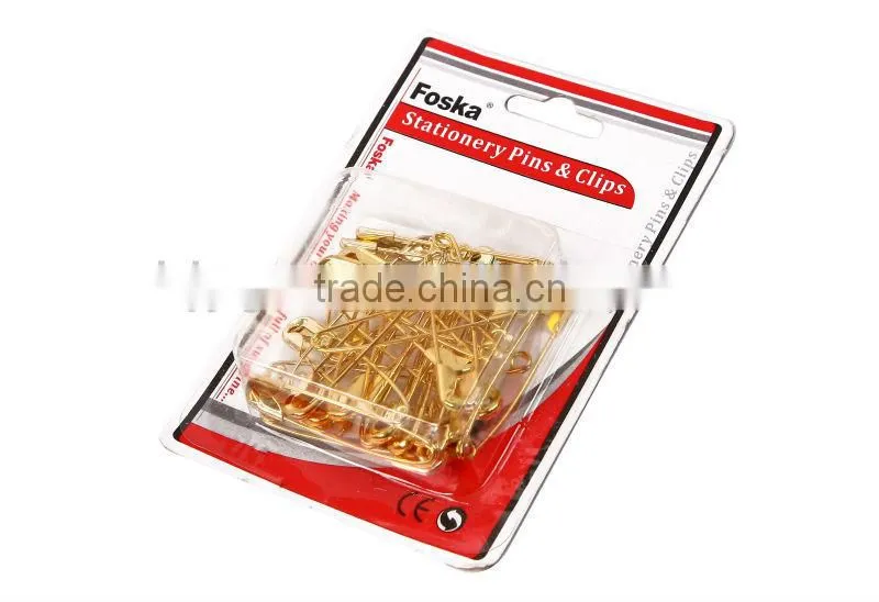 Good Quality Different Sizes Golden Safety Pins.