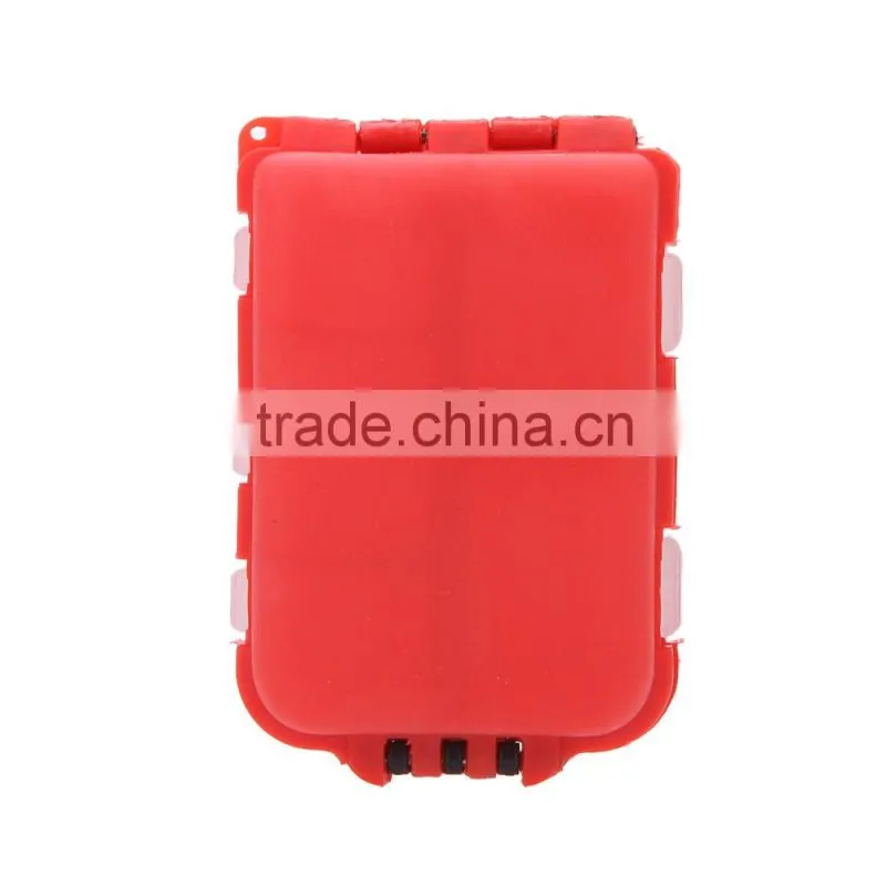 Fishing Tackle Box 10 Compartments Small Size for Fishing Hooks Swivels Beads etc Red