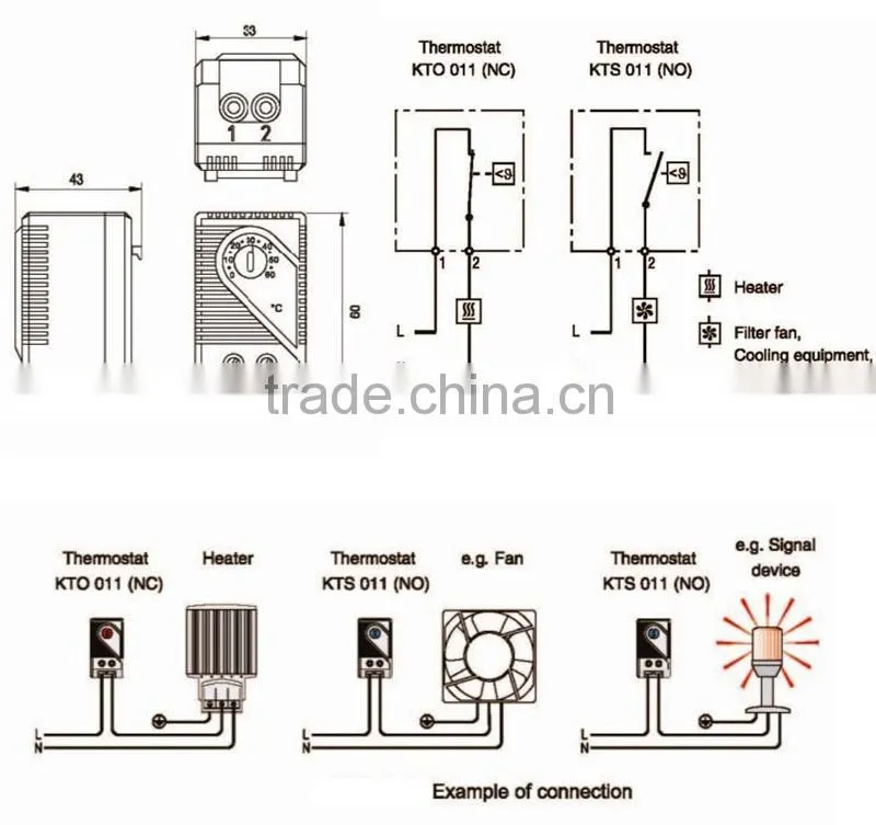 High Quality Auto Thermostat Housing Thermostat Hygrostat Controller(KTS 011)