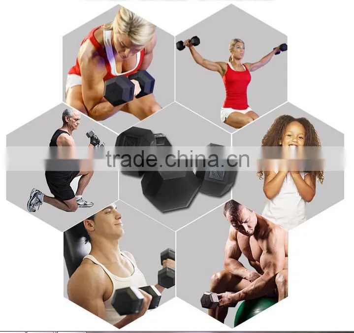 wholesale aerobic hexagon Hex Dumbell with logo printed
