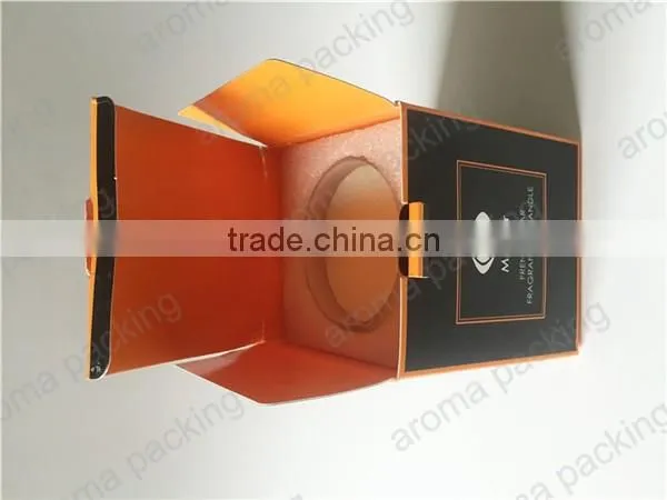 custom design beautiful luxury candle box packing for glass candle jar with scented candle