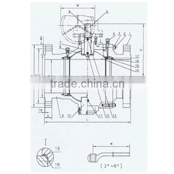 ANSI B16.5 Flanged Two Way Ball Valve
