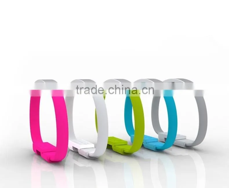 Crystal Bracelet USB Cable Sync Data Charger Cables For Android