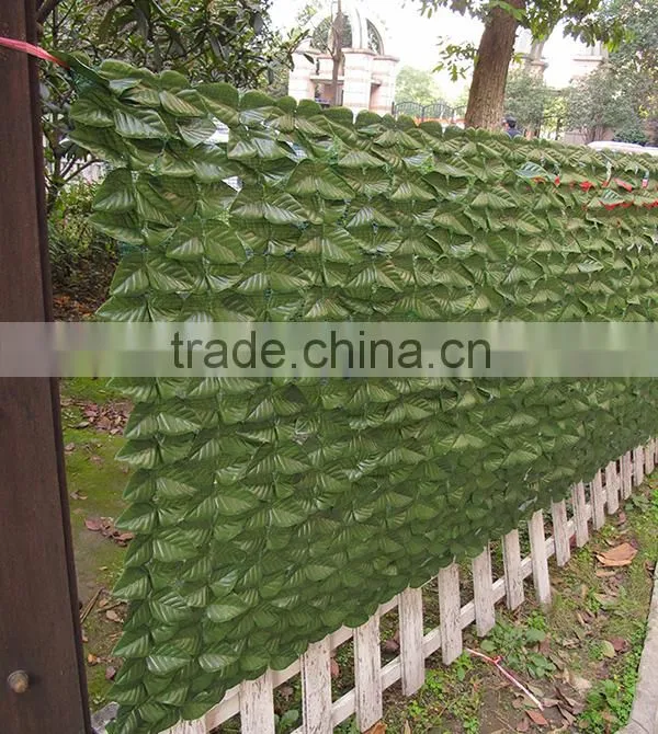 HDPE material plastic leaf fence for garden fence decoration