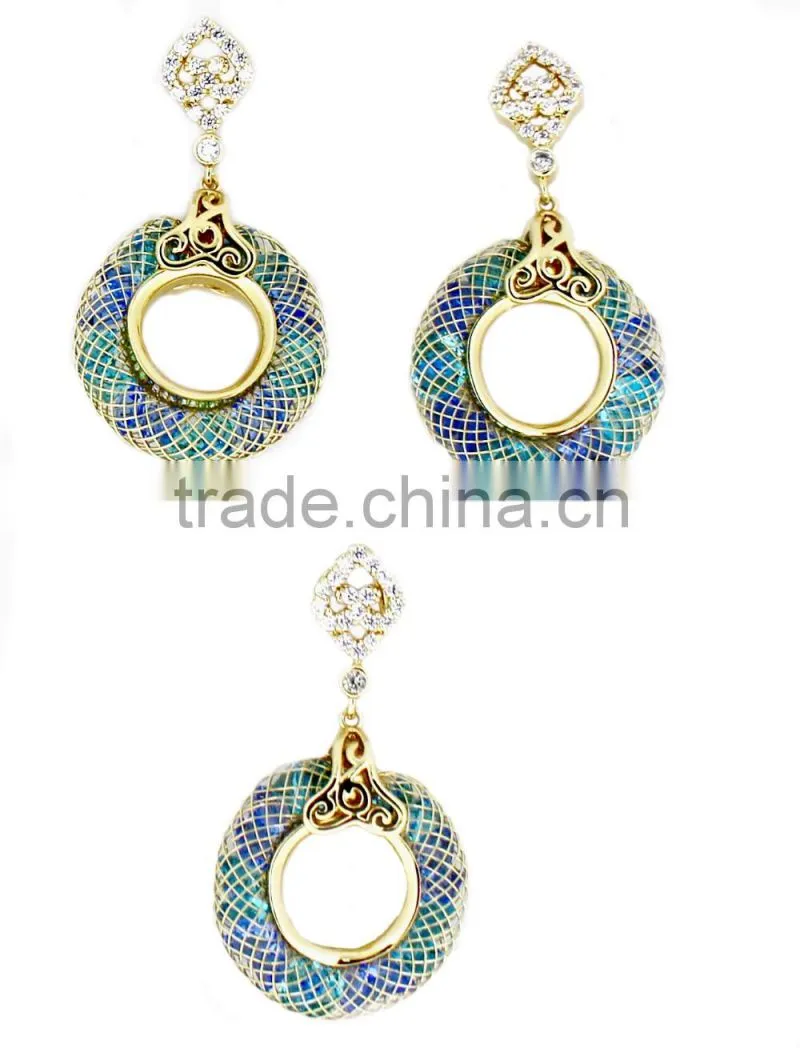 Dubai Gold fashion Jewelry 18 K Gold Plated jewelry 925 silver bangle fashionable jewelry