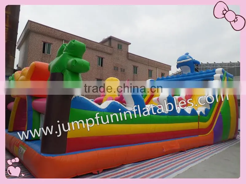 inflatable fun city supplier / PVC tarpaulin playground / large slide