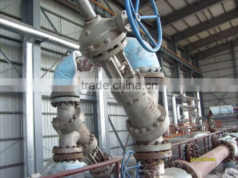 API manuel alumina Slurry valve, Y type ball slurry valve