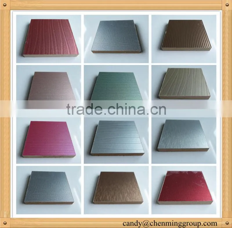 UV coated aluminum faced MDF for decoration or cabinet door
