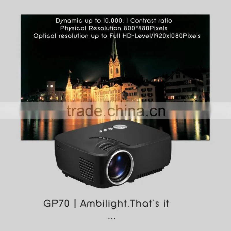 800 Lumens Support 1080 MINI Projector for Home Theater Projector GP70