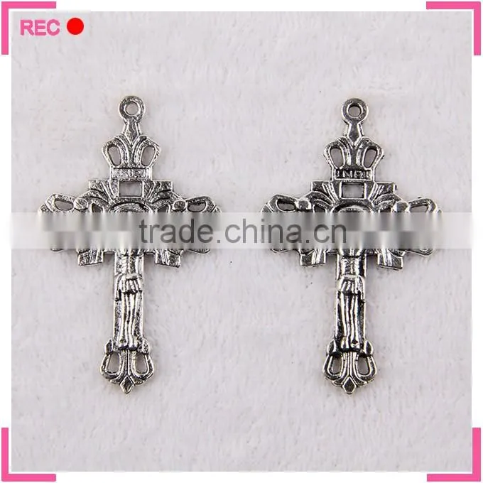 Cross pendants for jewelry making, jesus with cross religious pendants