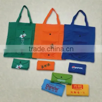 BSCI audit factory fold away bag/bag that folds into a pouch/foldable shopping bag